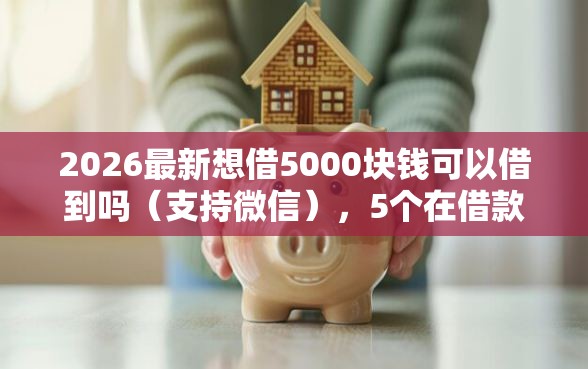 2026最新想借5000块钱可以借到吗（支持微信），5个在借款平台借钱安全无私分享