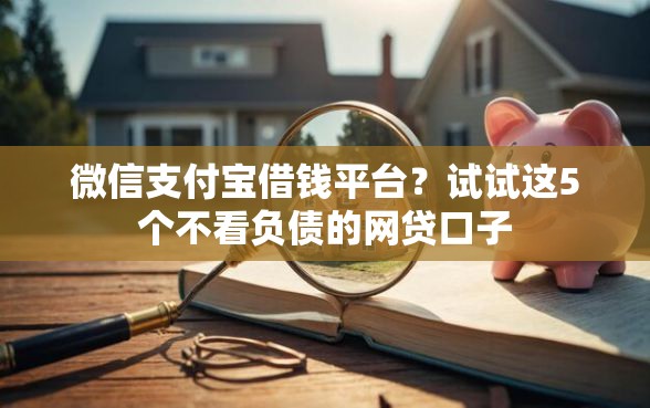 微信支付宝借钱平台？试试这5个不看负债的网贷口子