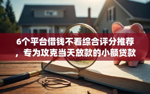 6个平台借钱不看综合评分推荐，专为攻克当天放款的小额贷款app难题