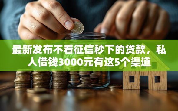 最新发布不看征信秒下的贷款，私人借钱3000元有这5个渠道