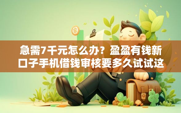 急需7千元怎么办？盈盈有钱新口子手机借钱审核要多久试试这5个无门槛平台
