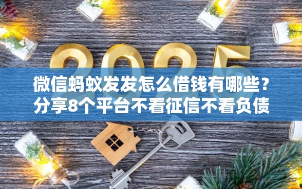 微信蚂蚁发发怎么借钱有哪些？分享8个平台不看征信不看负债可以贷到钱