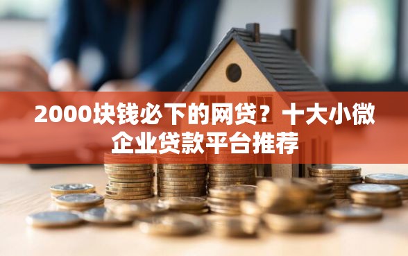 2000块钱必下的网贷？十大小微企业贷款平台推荐