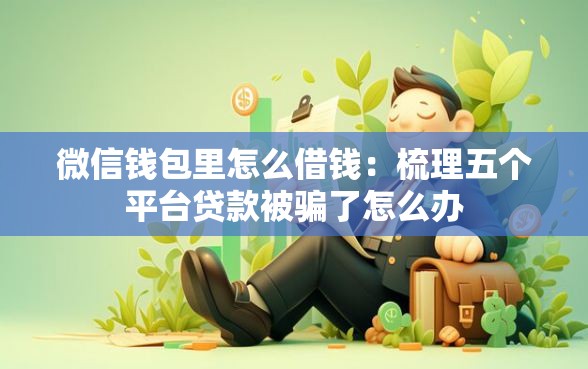 微信钱包里怎么借钱：梳理五个平台贷款被骗了怎么办
