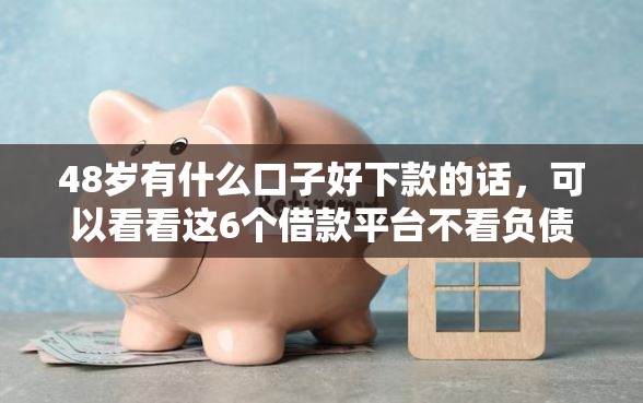 48岁有什么口子好下款的话，可以看看这6个借款平台不看负债容易借钱