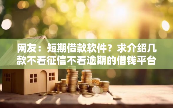 网友：短期借款软件？求介绍几款不看征信不看逾期的借钱平台