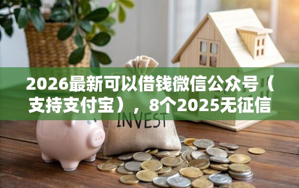 2026最新可以借钱微信公众号（支持支付宝），8个2025无征信要求的贷款平台无私分享