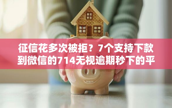 征信花多次被拒？7个支持下款到微信的714无视逾期秒下的平台