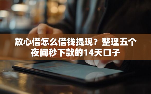 放心借怎么借钱提现？整理五个夜间秒下款的14天口子