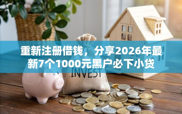 重新注册借钱，分享2026年最新7个1000元黑户必下小贷