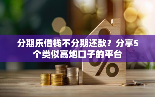 分期乐借钱不分期还款？分享5个类似高炮口子的平台