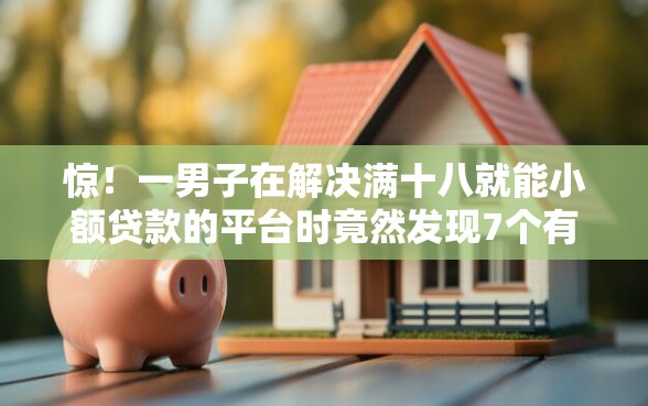 惊！一男子在解决满十八就能小额贷款的平台时竟然发现7个有什么借钱平台，事后分享了出来