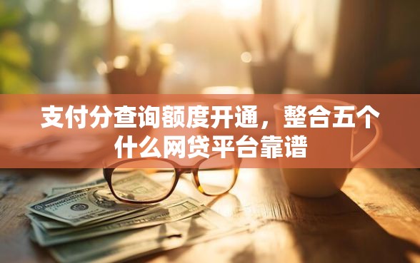 支付分查询额度开通，整合五个什么网贷平台靠谱