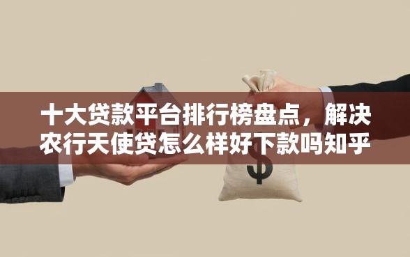 十大贷款平台排行榜盘点，解决农行天使贷怎么样好下款吗知乎的问题