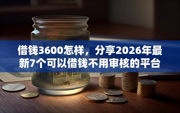 借钱3600怎样，分享2026年最新7个可以借钱不用审核的平台