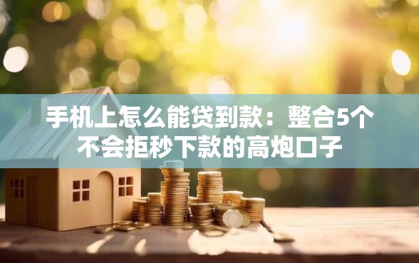 手机上怎么能贷到款：整合5个不会拒秒下款的高炮口子