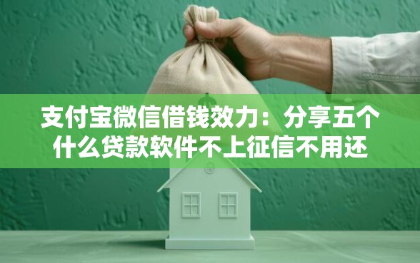 支付宝微信借钱效力：分享五个什么贷款软件不上征信不用还