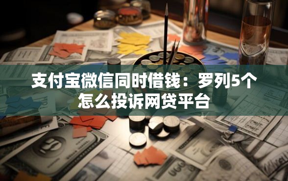 支付宝微信同时借钱：罗列5个怎么投诉网贷平台
