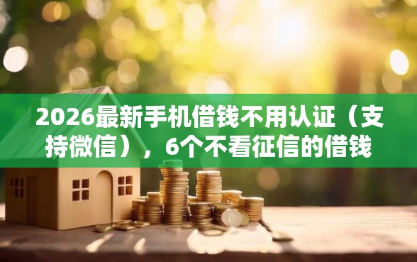 2026最新手机借钱不用认证（支持微信），6个不看征信的借钱口子无私分享