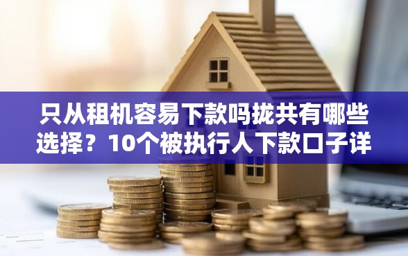 只从租机容易下款吗拢共有哪些选择？10个被执行人下款口子详解