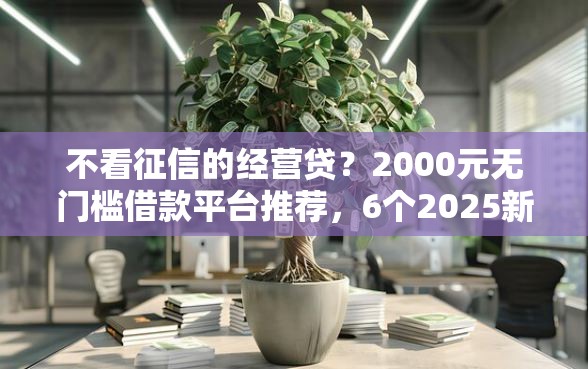 不看征信的经营贷?2000元无门槛借款平台推荐,6个2025新口子盘点 不看征信的经营贷?2000元无门槛借款平台推荐,6个2025新口子盘点