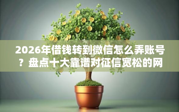 2026年借钱转到微信怎么弄账号？盘点十大靠谱对征信宽松的网贷软件