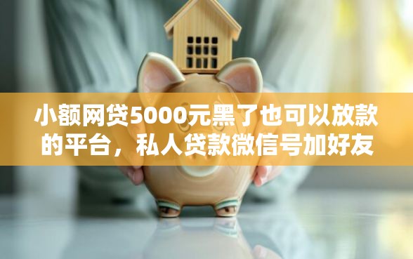 小额网贷5000元黑了也可以放款的平台，私人贷款微信号加好友的8个平台介绍