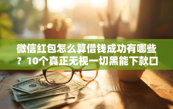 微信红包怎么算借钱成功有哪些？10个真正无视一切黑能下款口子推荐给你