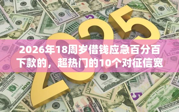 2026年18周岁借钱应急百分百下款的，超热门的10个对征信宽松的网贷app推荐