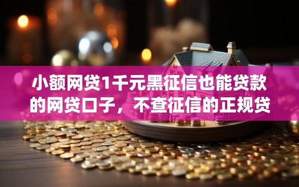 小额网贷1千元黑征信也能贷款的网贷口子，不查征信的正规贷款app的5个平台介绍