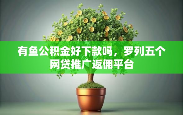 有鱼公积金好下款吗，罗列五个网贷推广返佣平台