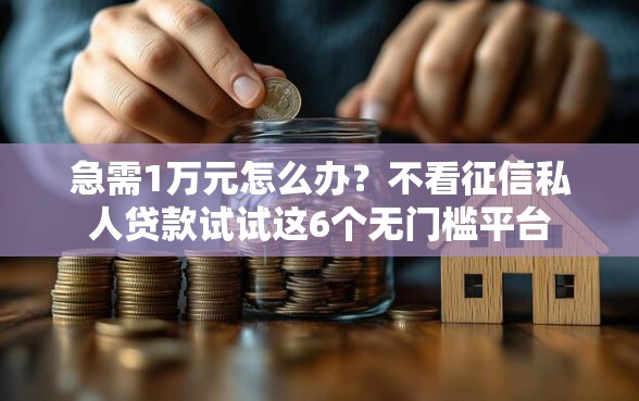 急需1万元怎么办？不看征信私人贷款试试这6个无门槛平台