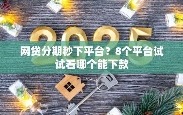 网贷分期秒下平台？8个平台试试看哪个能下款