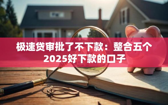 极速贷审批了不下款：整合五个2025好下款的口子