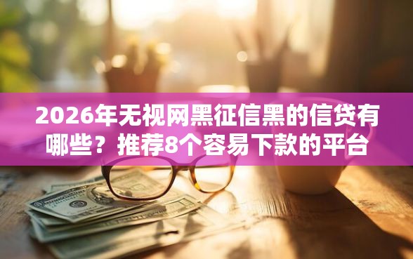 2026年无视网黑征信黑的信贷有哪些？推荐8个容易下款的平台