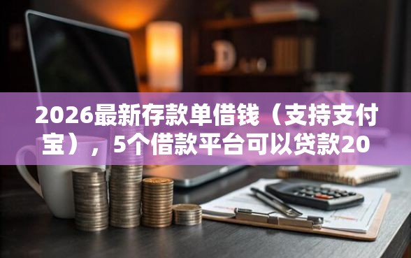 2026最新存款单借钱（支持支付宝），5个借款平台可以贷款20万无私分享