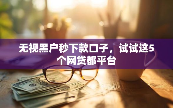 无视黑户秒下款口子，试试这5个网贷都平台