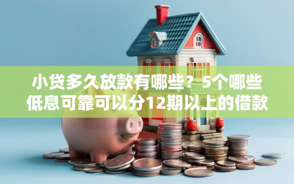 小贷多久放款有哪些？5个哪些低息可靠可以分12期以上的借款平台推荐给你