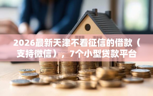 2026最新天津不看征信的借款（支持微信），7个小型贷款平台无私分享