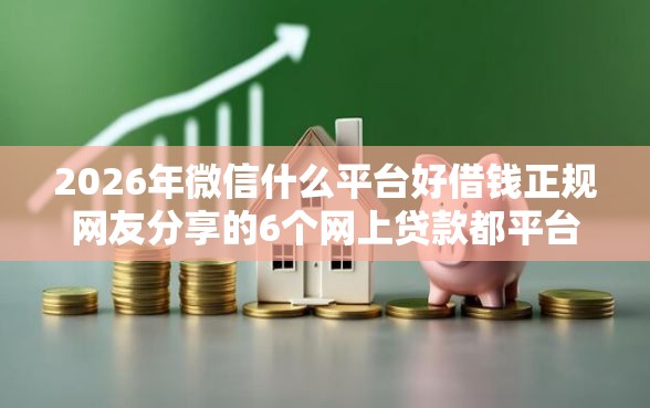 2026年微信什么平台好借钱正规网友分享的6个网上贷款都平台我觉得不错！