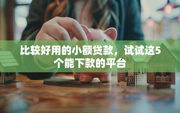 比较好用的小额贷款，试试这5个能下款的平台