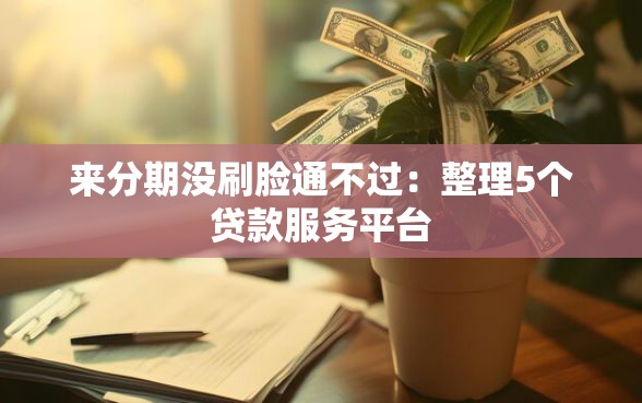来分期没刷脸通不过：整理5个贷款服务平台
