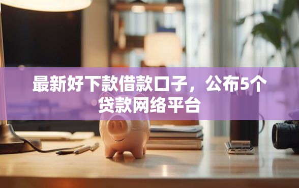 最新好下款借款口子，公布5个贷款网络平台