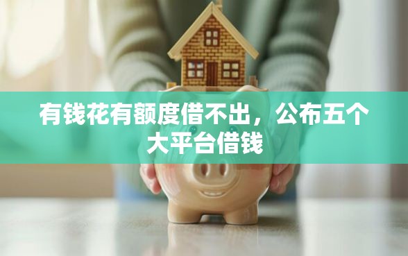 有钱花有额度借不出，公布五个大平台借钱