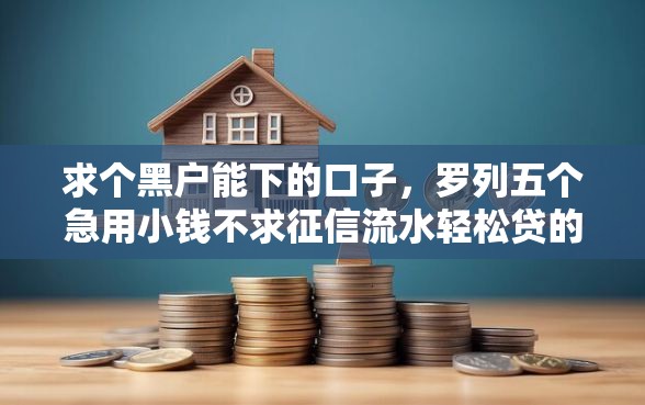 求个黑户能下的口子，罗列五个急用小钱不求征信流水轻松贷的平台