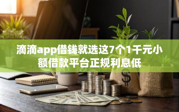 滴滴app借钱就选这7个1千元小额借款平台正规利息低
