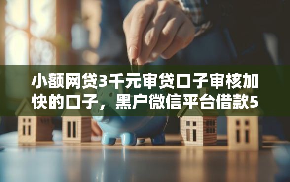 小额网贷3千元审贷口子审核加快的口子，黑户微信平台借款5000的8个平台介绍