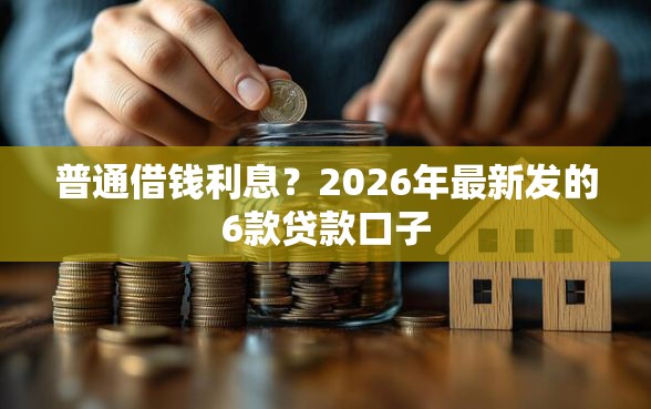 普通借钱利息？2026年最新发的6款贷款口子