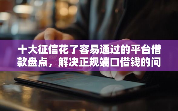 十大征信花了容易通过的平台借款盘点，解决正规端口借钱的问题