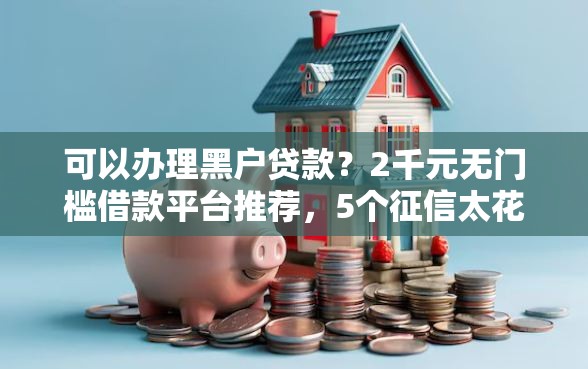 可以办理黑户贷款？2千元无门槛借款平台推荐，5个征信太花了也能借钱的平台盘点